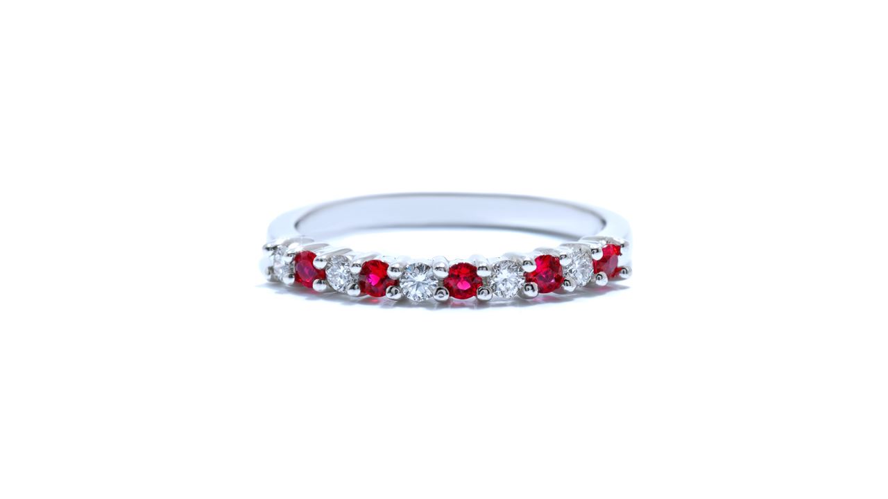 j6586 - Ruby and Diamond Band 0.34 ct. tw. (in platinum) at Ascot Diamonds