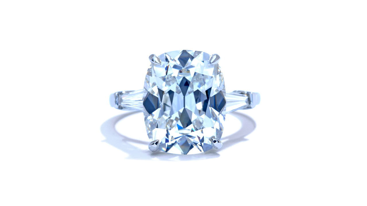j9631-1_d1894b - 6.15 ct. Old Mine Cushion Cut Diamond Ring at Ascot Diamonds