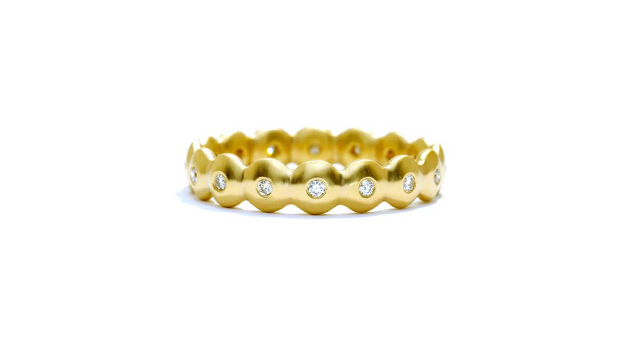 j9669 - Diamond Stackable Band 0.13 ct. tw. (in 18k yellow satin gold) at Ascot Diamonds