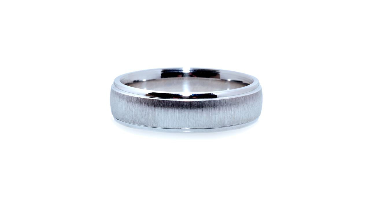 ja1160 - Men's Textured-Center Polished-Edge Comfort-Fit Wedding Ring at Ascot Diamonds