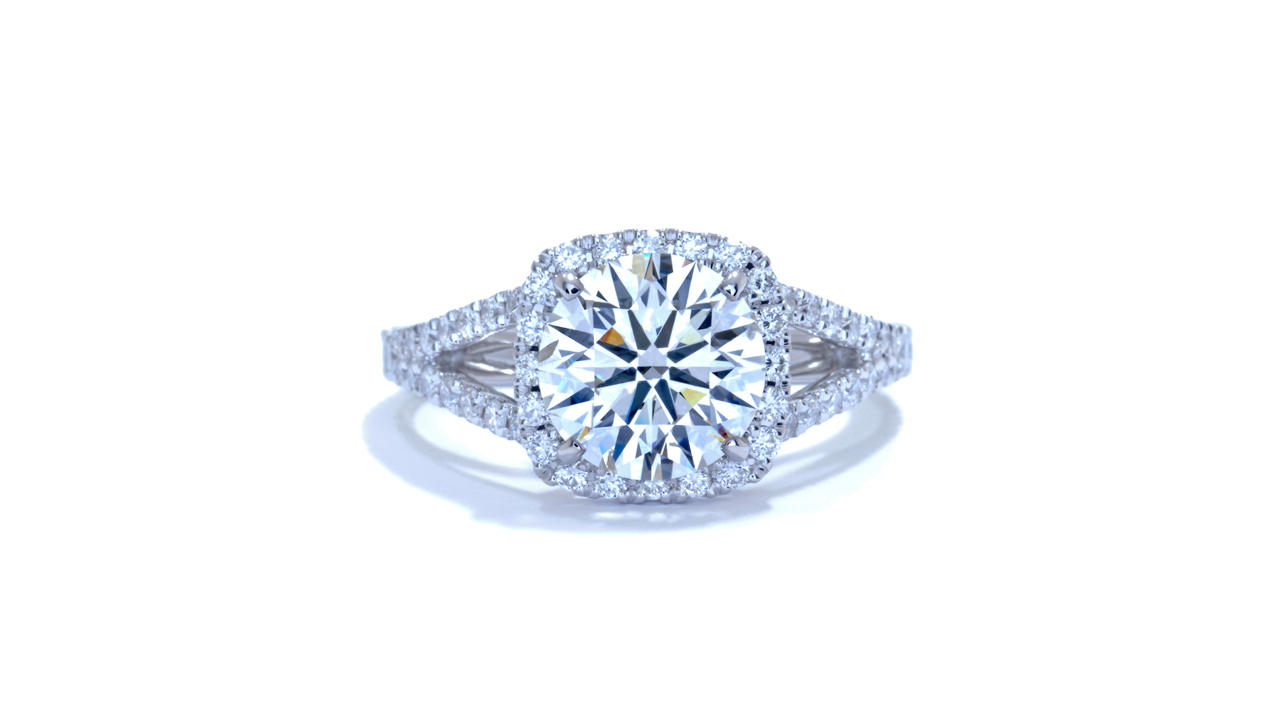 ja1696_lgd1490 - 1.8ct. Halo Split Diamond Ring at Ascot Diamonds