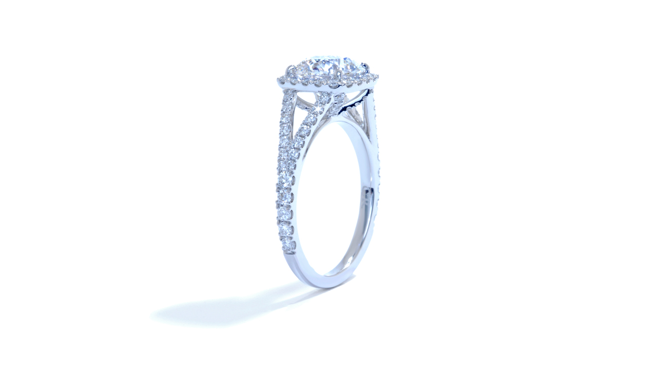 ja1696_lgd1490 - 1.8ct. Halo Split Diamond Ring at Ascot Diamonds