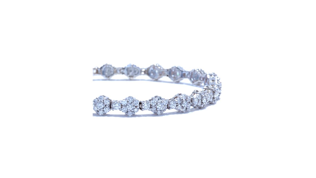 ja2574 - Florettes Diamond Bracelet 14kw at Ascot Diamonds