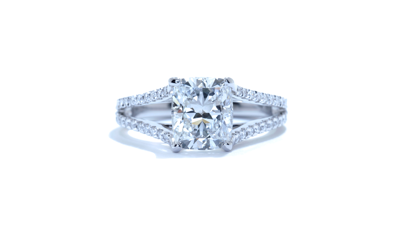 ja2764_d5756 - 2.18 ct Split Diamond Band Engagement Ring at Ascot Diamonds