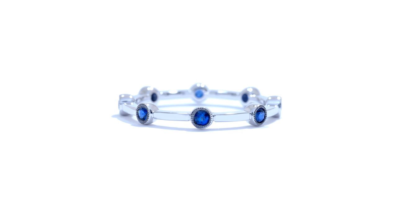 ja3246 - Delicate Round Blue Sapphire Wedding Band at Ascot Diamonds