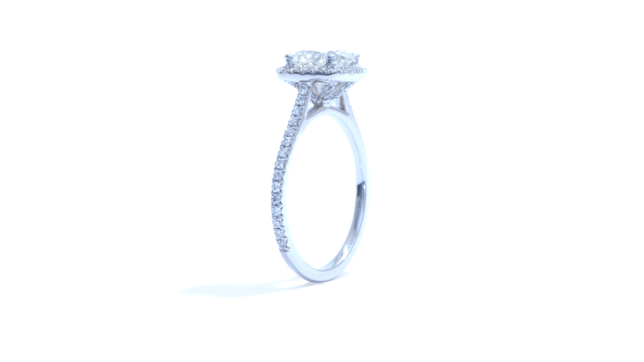 ja3249 - Cushion Halo Diamond Engagement Ring at Ascot Diamonds