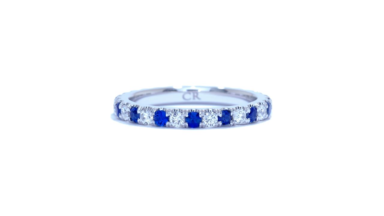 ja3432 - Classic Sapphire and Diamond Stackable Band 1.17 ct. tw. (in 18k white gold)
 at Ascot Diamonds