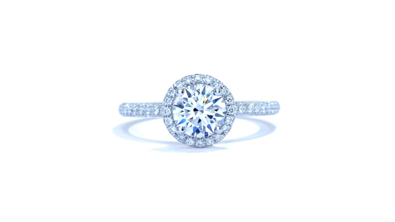 ja3743_d5101 - French-Set Round Halo Pave-Set Diamond Band Engagement Ring at Ascot Diamonds