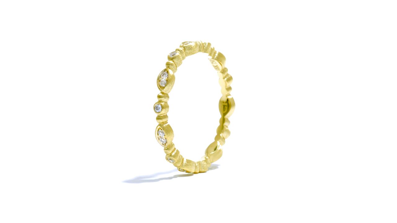 ja4025 - Diamond Stackable Band 0.16 ct. tw. ( in 18k yellow satin gold) at Ascot Diamonds