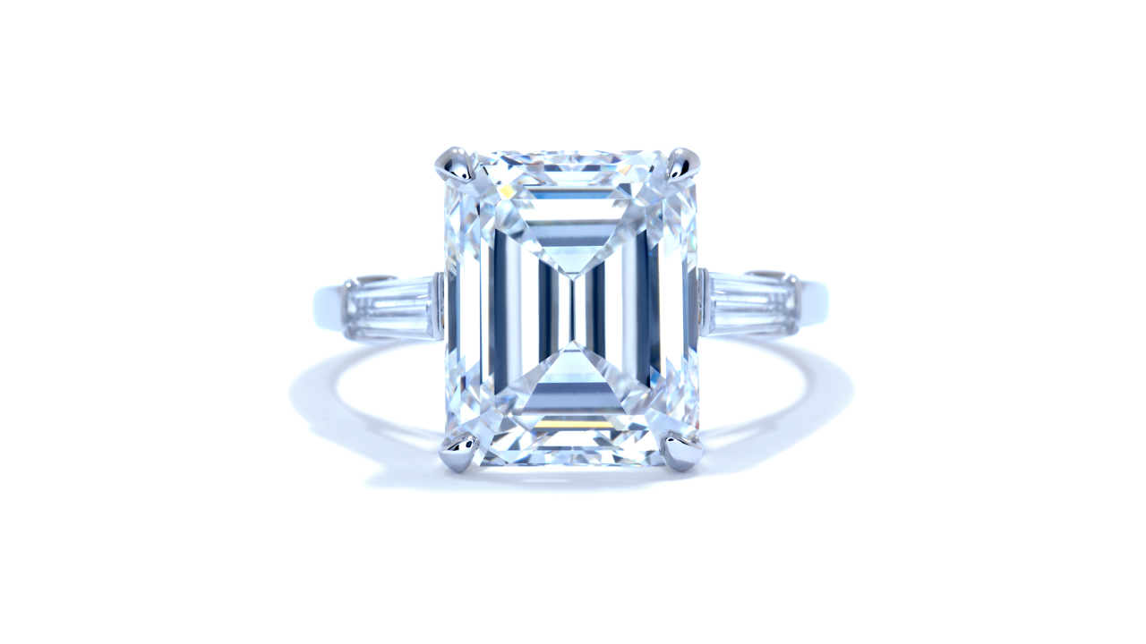 ja4253_d1781b - 6.06 ct Emerald Cut Diamond Engagement Ring at Ascot Diamonds