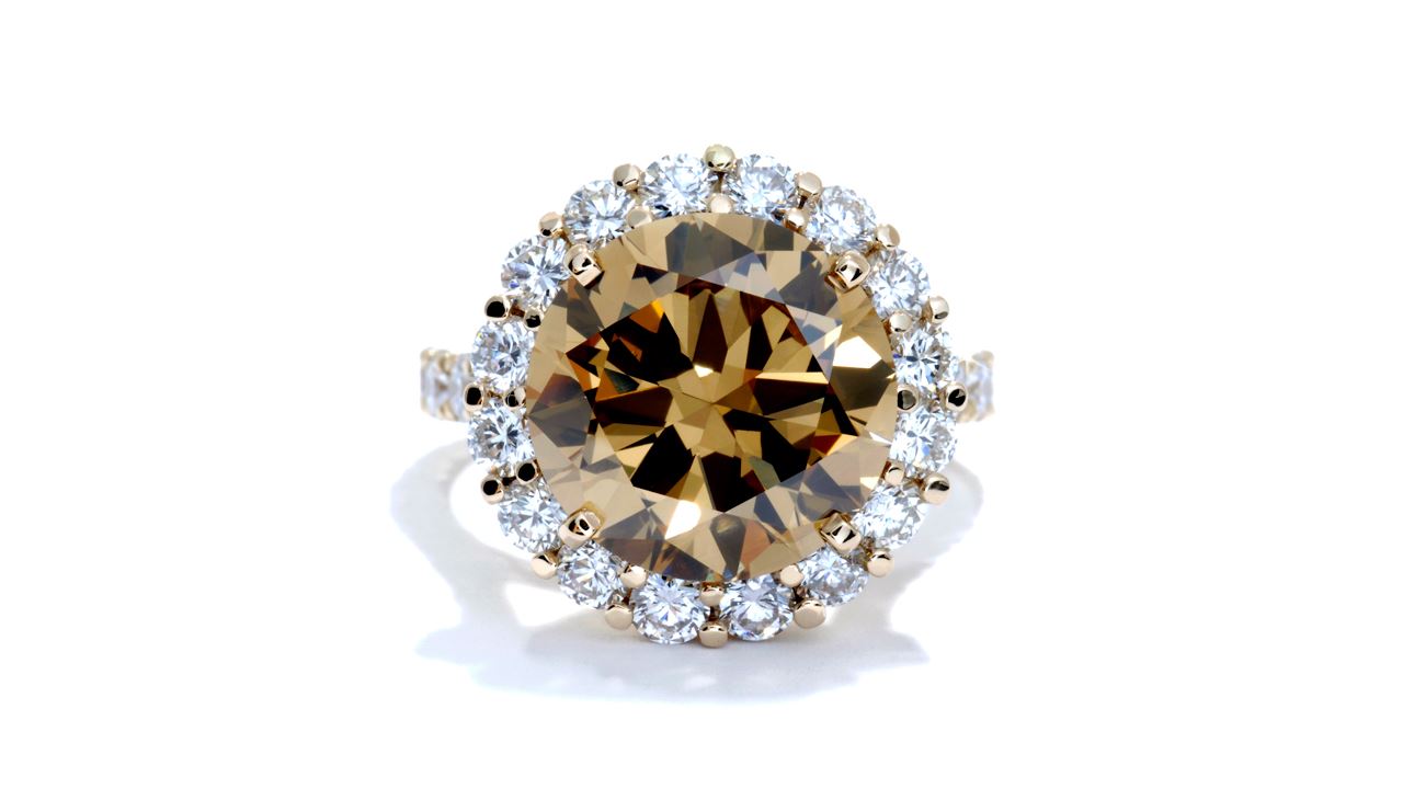 ja4382_d3955 - French-Set Round Halo Diamond Band Engagement Ring at Ascot Diamonds