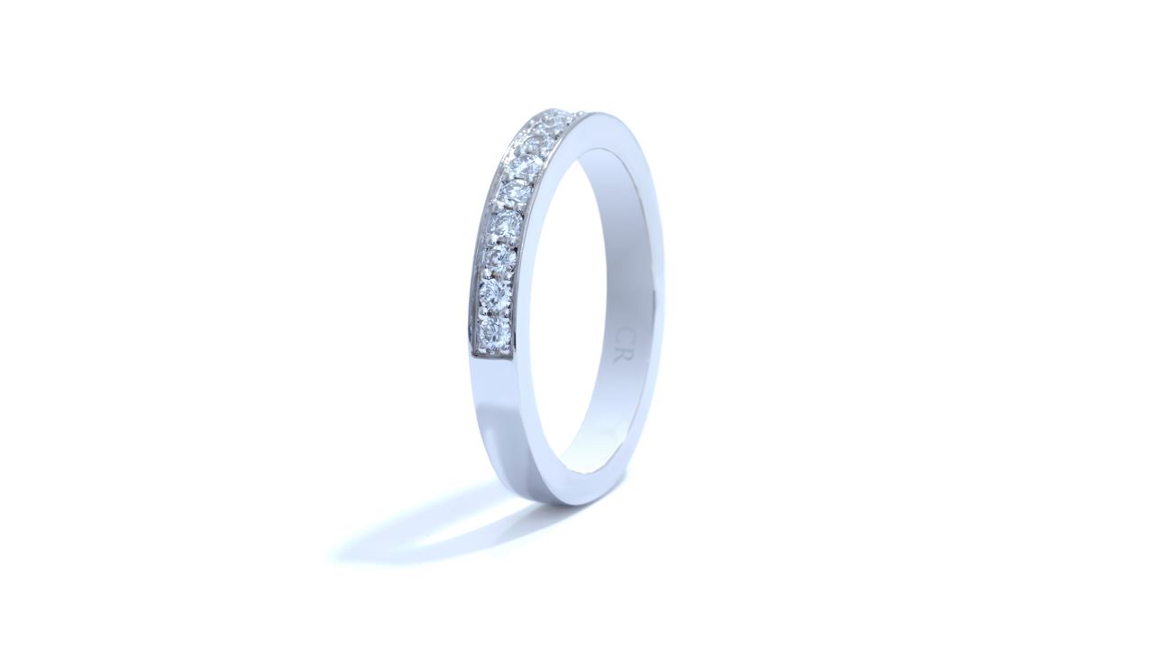 ja4505 - Bead-Set Round Diamond Wedding Band 0.36 ct at Ascot Diamonds