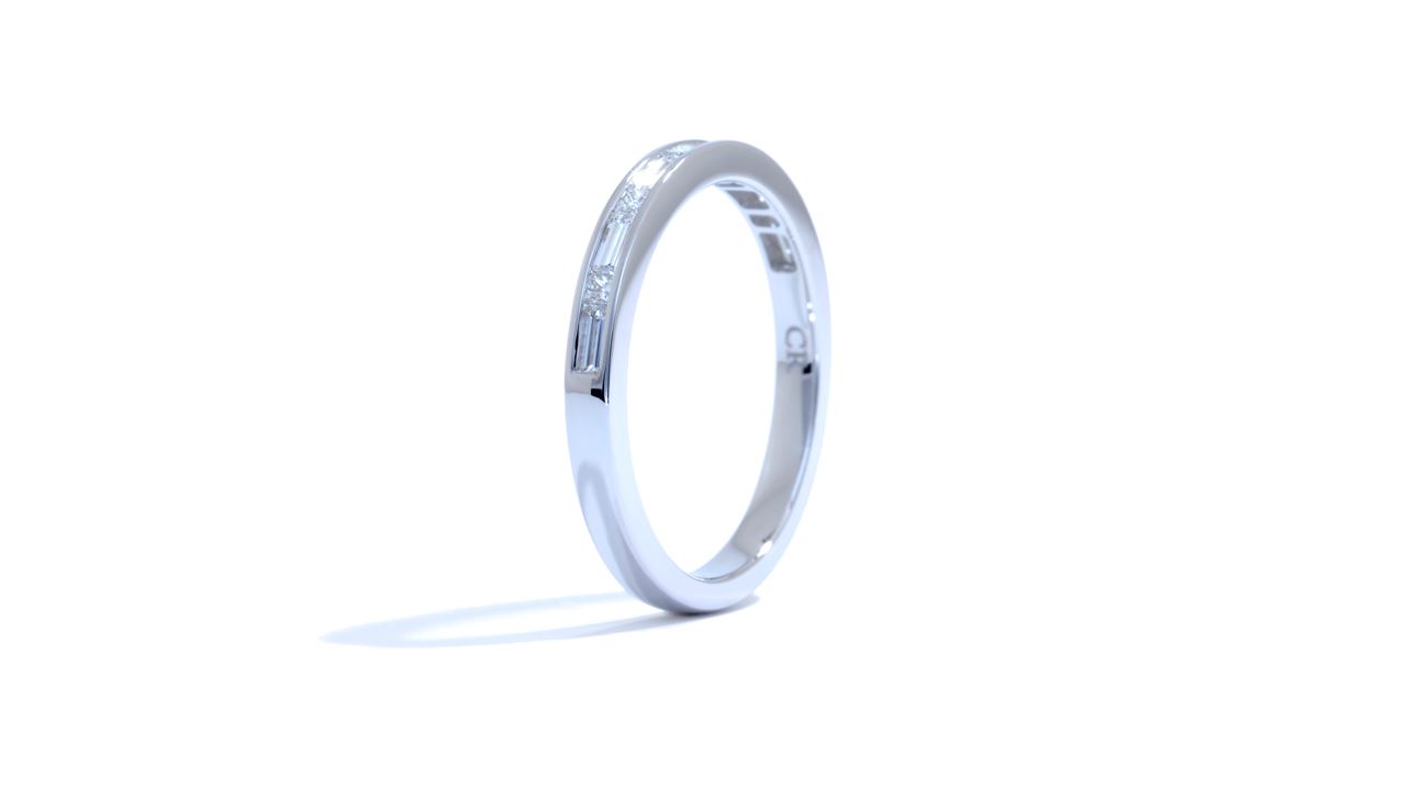 ja4516 -  Channel-Set Princess and Baguette Diamond Wedding Band 0.43 ct. tw. (in 18k white gold) at Ascot Diamonds