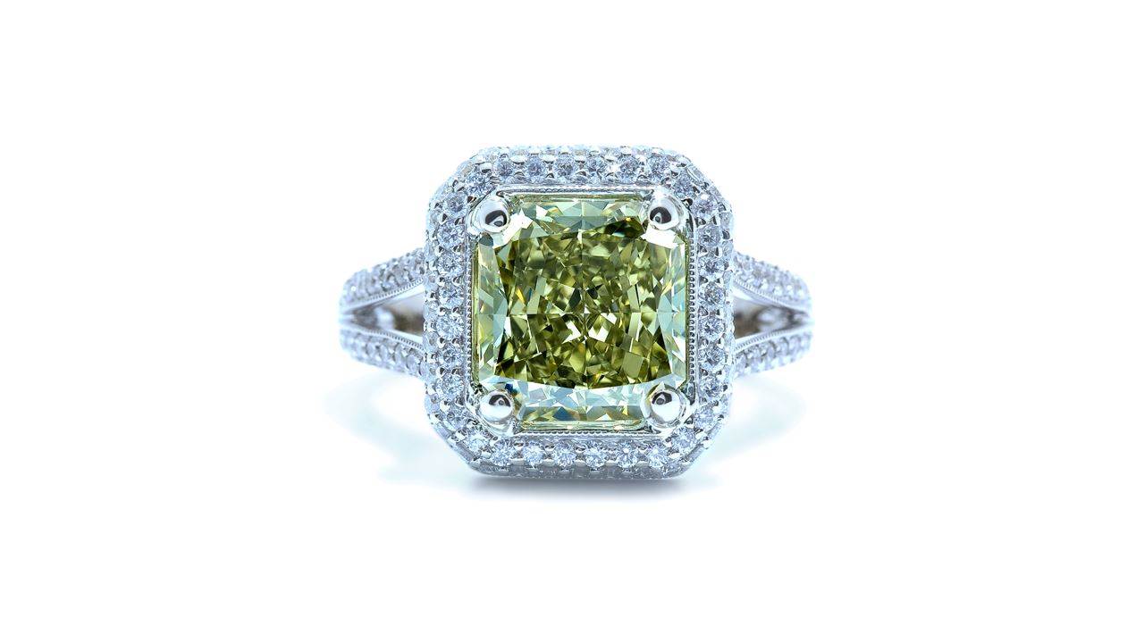 ja4667_d4137 - Fancy Green Diamond Engagement Ring at Ascot Diamonds