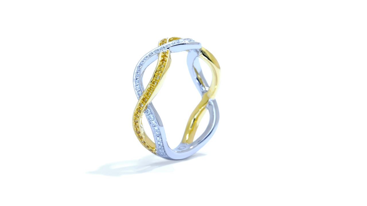 ja4892 -  Braided  Micropave Diamond Ring 0.33 ctw. at Ascot Diamonds