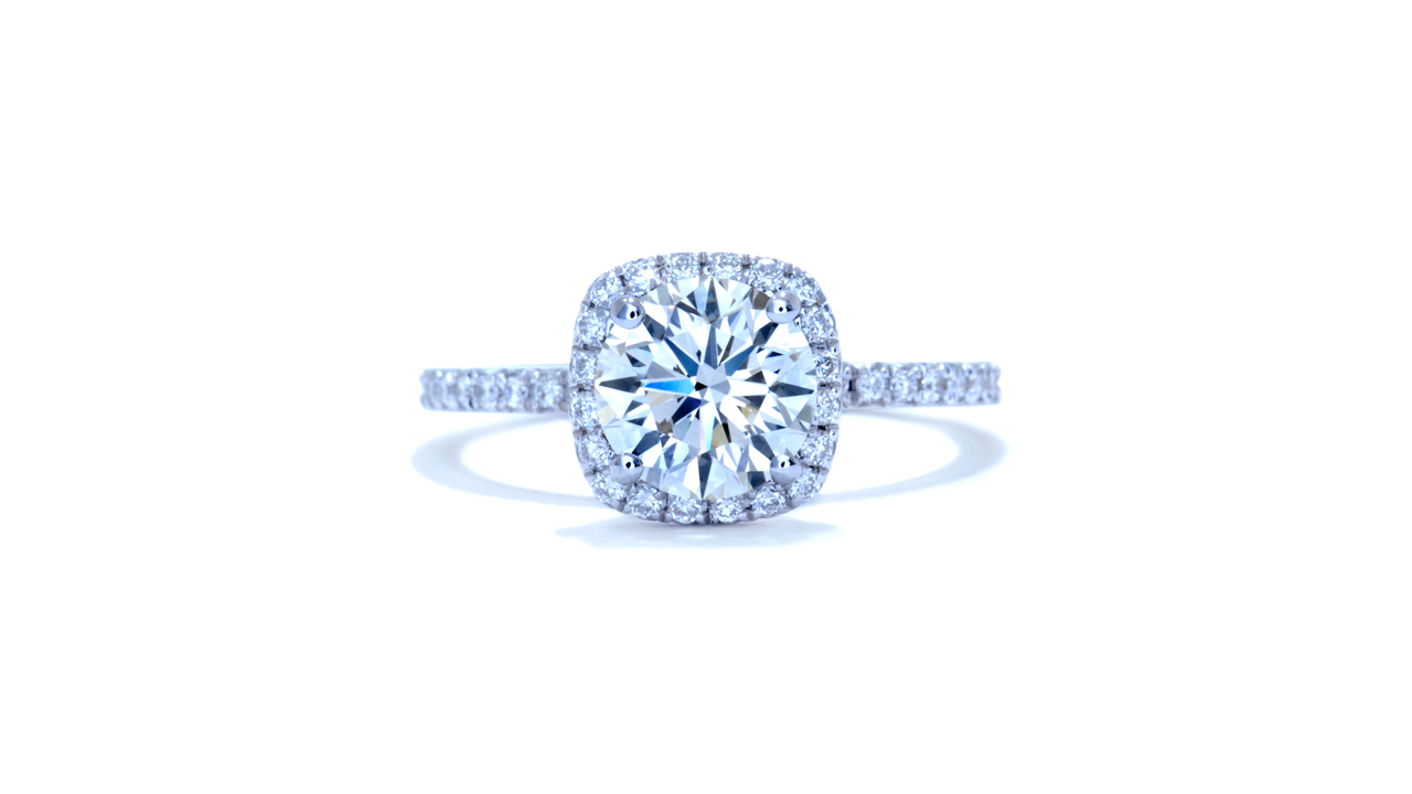 ja5548_d5253 - 1.11ct. Cushion Halo Diamond Engagement Ring at Ascot Diamonds