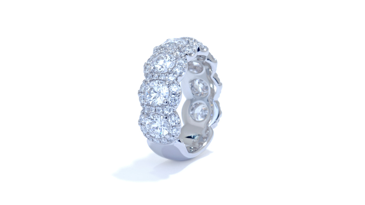 ja5842 - Anniversary Platinum Diamond Ring at Ascot Diamonds