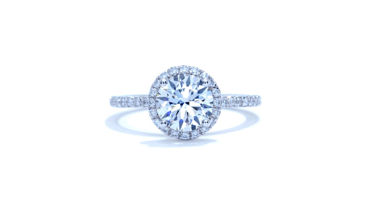 ja6422_d4986 - French-Set Round Halo Diamond Band Engagement Ring at Ascot Diamonds