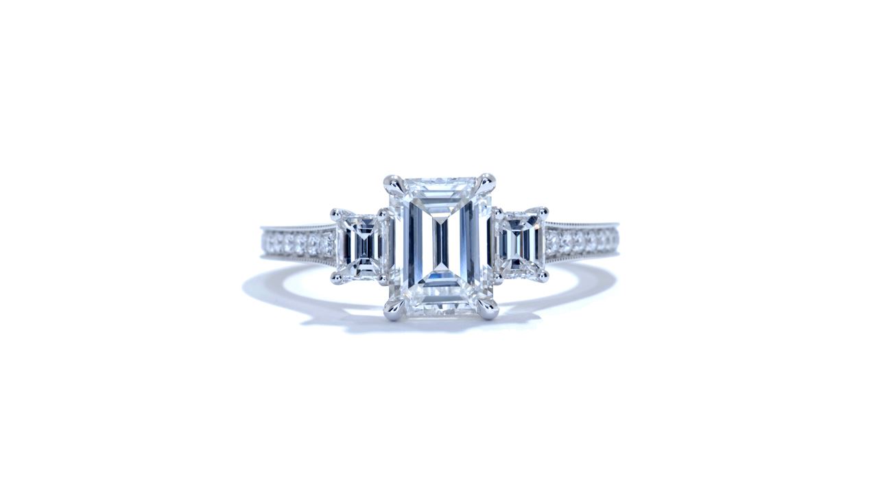 ja6604_d035278 - Three-stone Diamond Band Engagement Ring at Ascot Diamonds