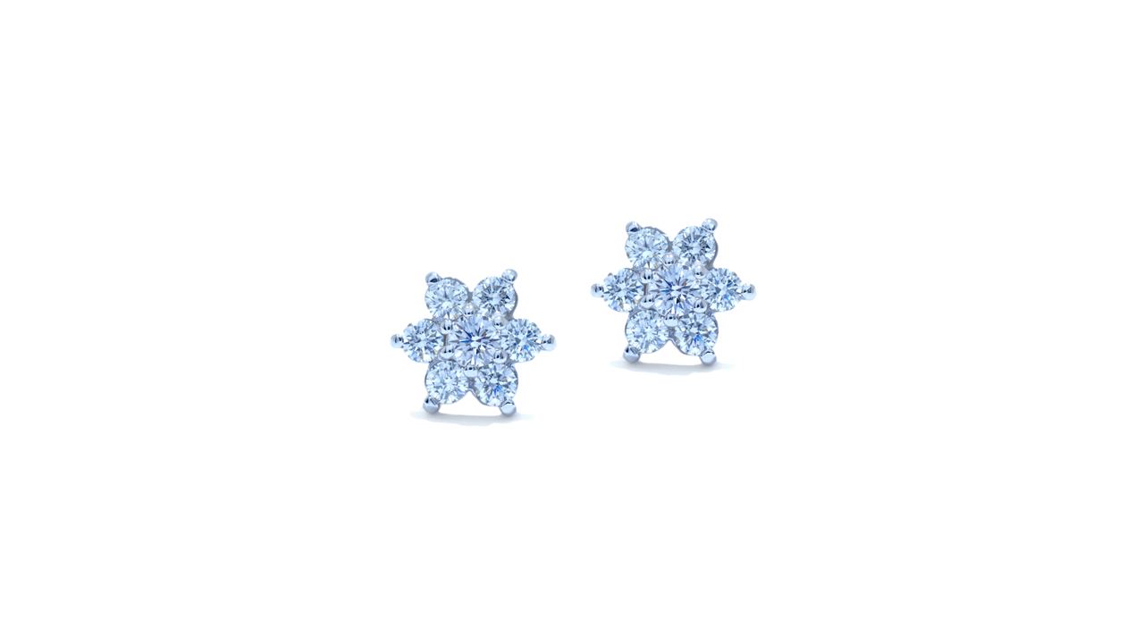 ja6677 - Florets Diamond Earrings at Ascot Diamonds