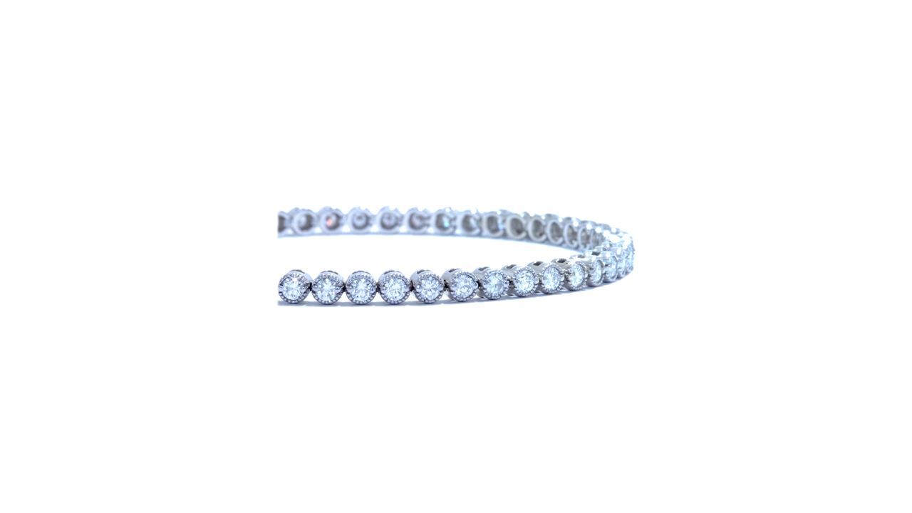 ja6679 - Bezel-Set Round Diamond Tennis Bracelet 3.06 ct. tw. (in 14k white gold) at Ascot Diamonds