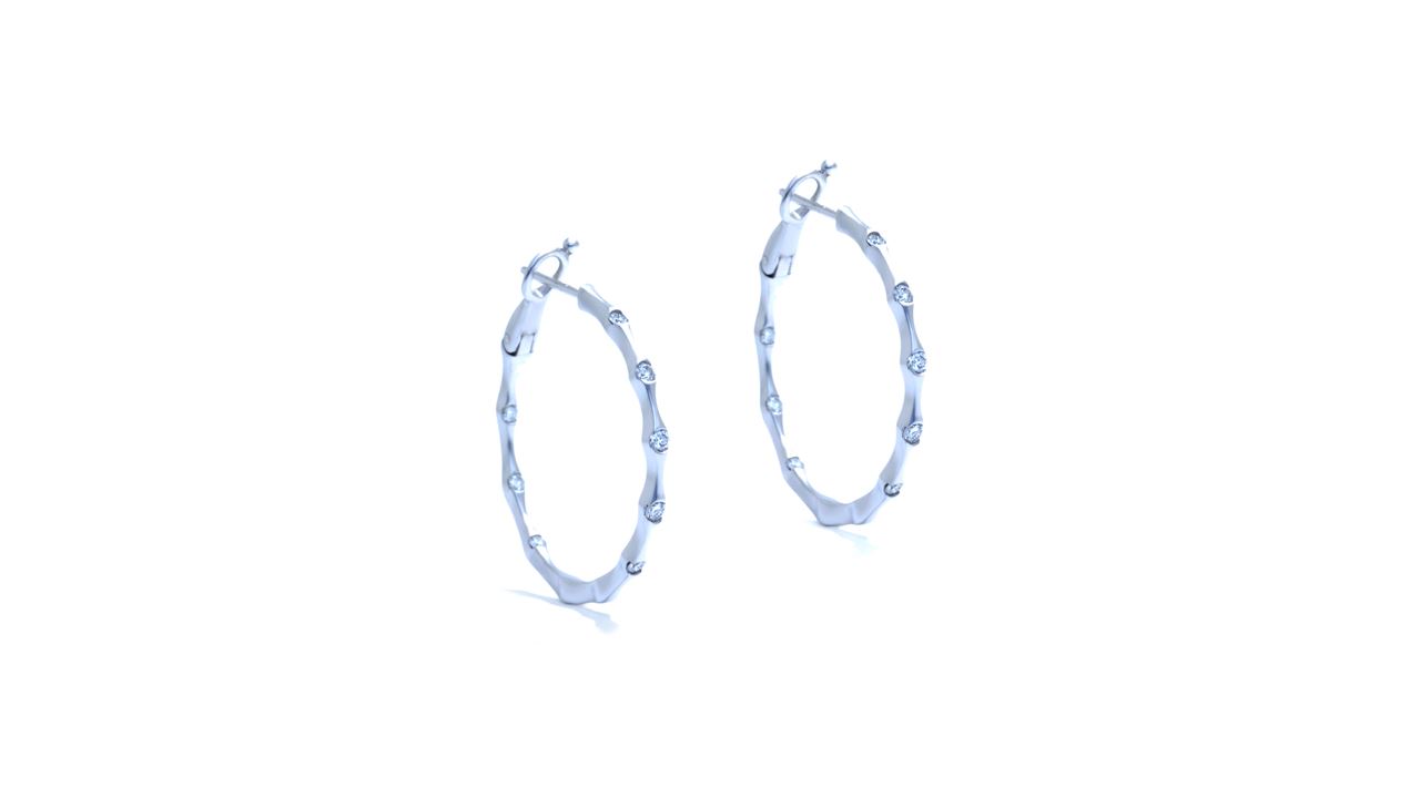 ja6811 - Bohemian Diamond Hoop Earrings 0.50 ctw  at Ascot Diamonds
