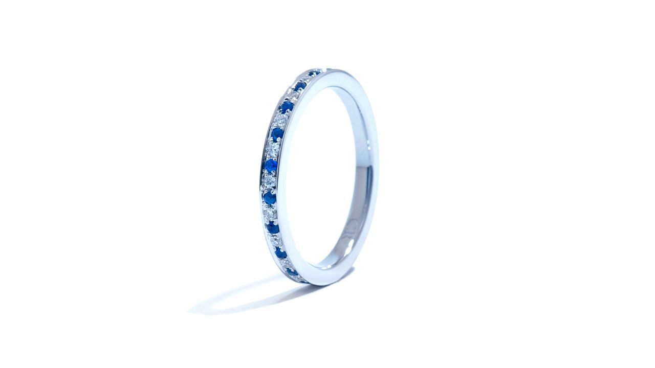 ja6902 - Diamond and Blue Sapphire Eternity Band 0.37 ct. at Ascot Diamonds