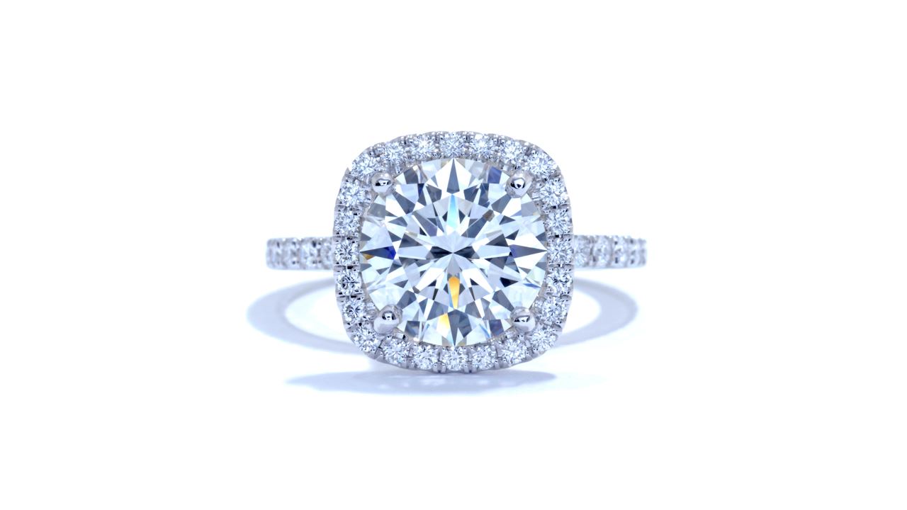 ja6960_d4811 - French-Set Cushion Halo Diamond Engagement Ring at Ascot Diamonds