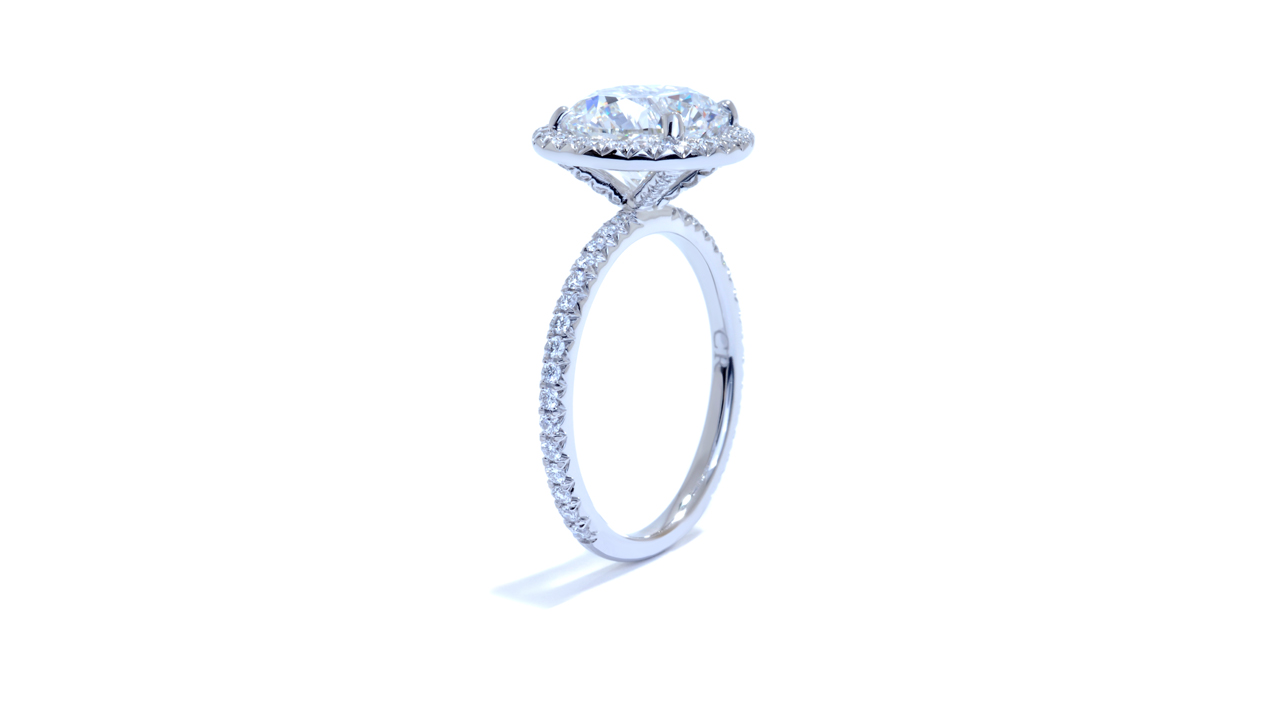 ja6978_d6127 - 3.2 ct Round Diamond Ring | Halo Style at Ascot Diamonds