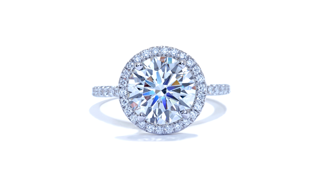 ja6978_lgd2589 - 3.2 ct Round Diamond Ring | Halo Style at Ascot Diamonds