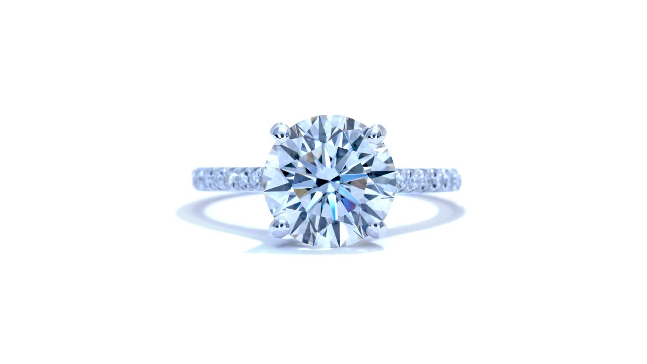 ja7002_d5029 - Solitaire French-Set Diamond Band Engagement Ring at Ascot Diamonds