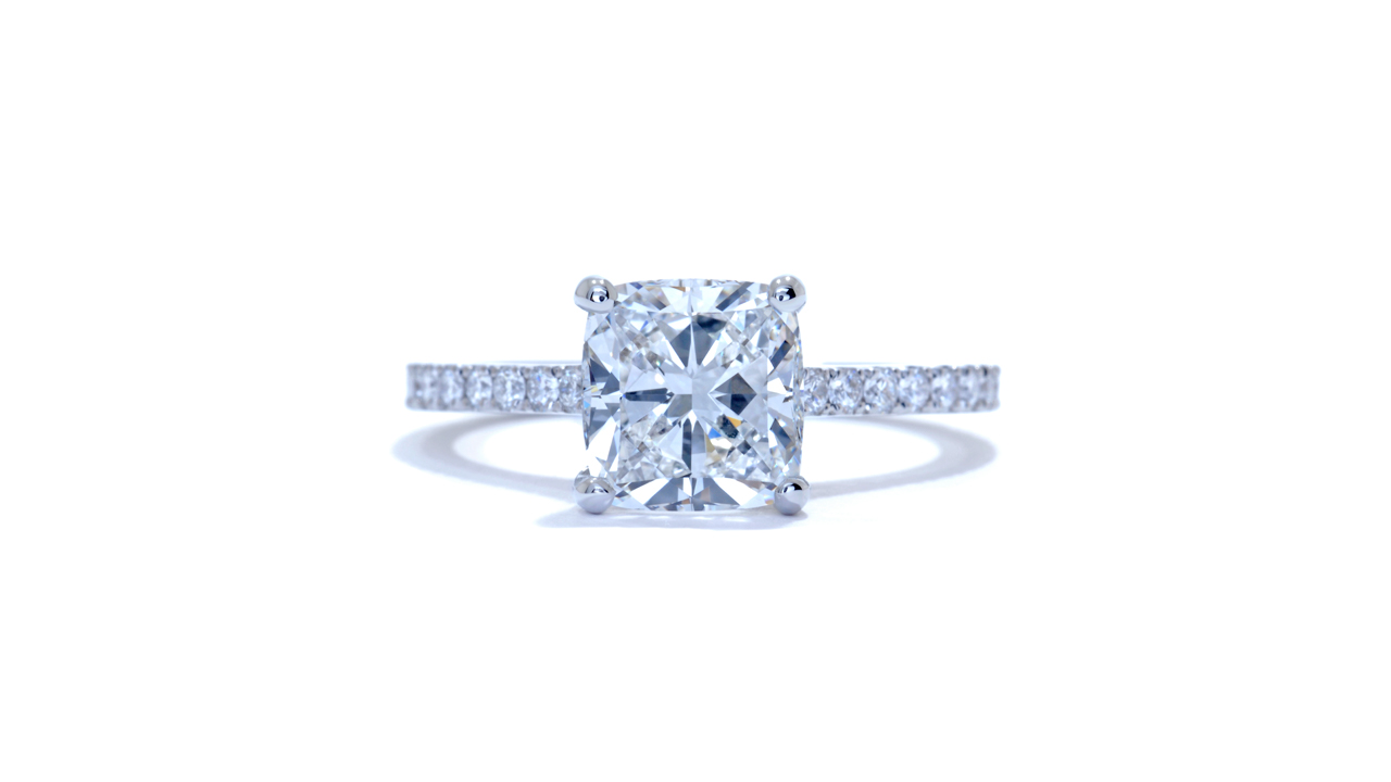 ja7086_d6086 - Cushion Cut Solitaire Engagement Ring at Ascot Diamonds