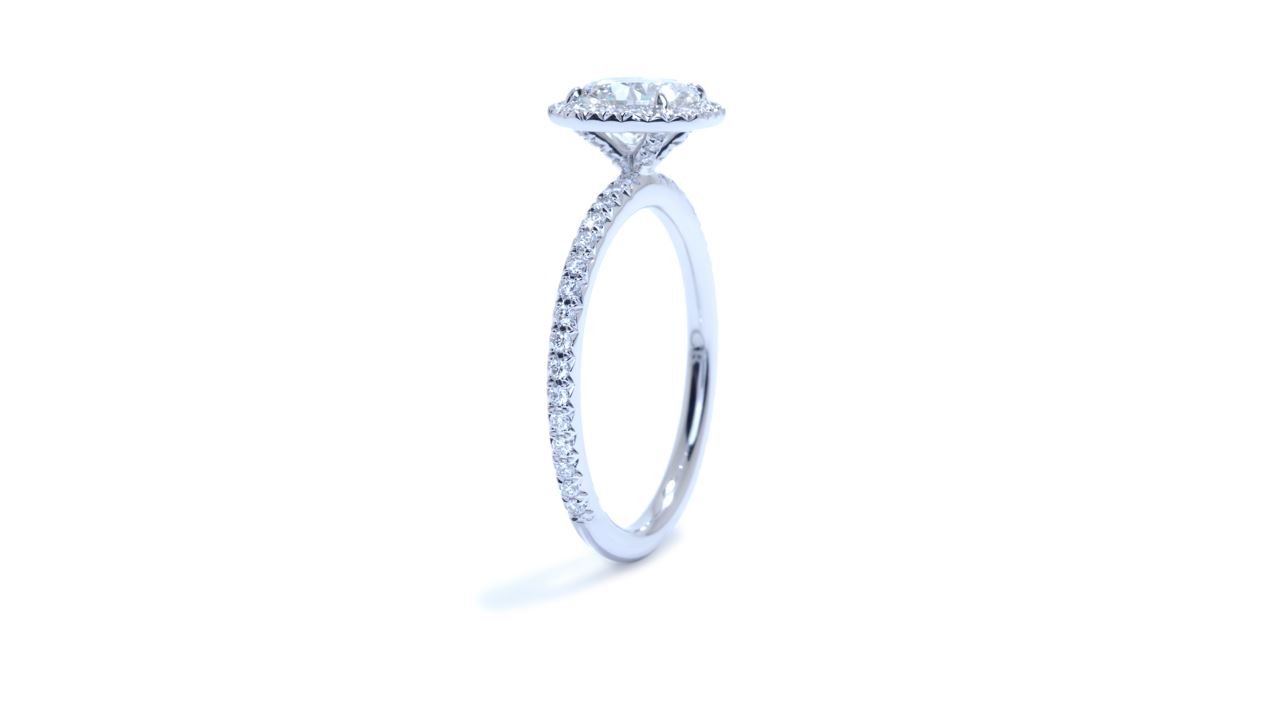 ja7193_d4936 - French Set Diamond Halo Engagement Ring at Ascot Diamonds
