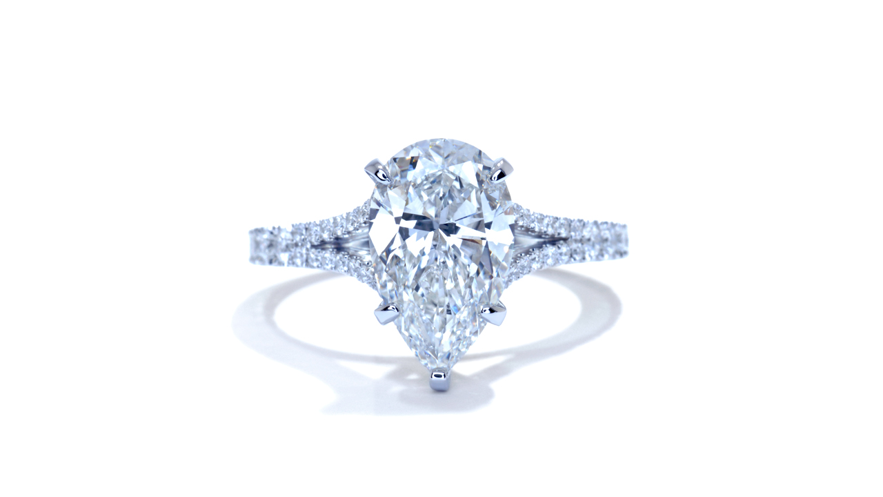 ja7204_d5723 - Pear Shaped 1.81ct Diamond Engagement Ring at Ascot Diamonds