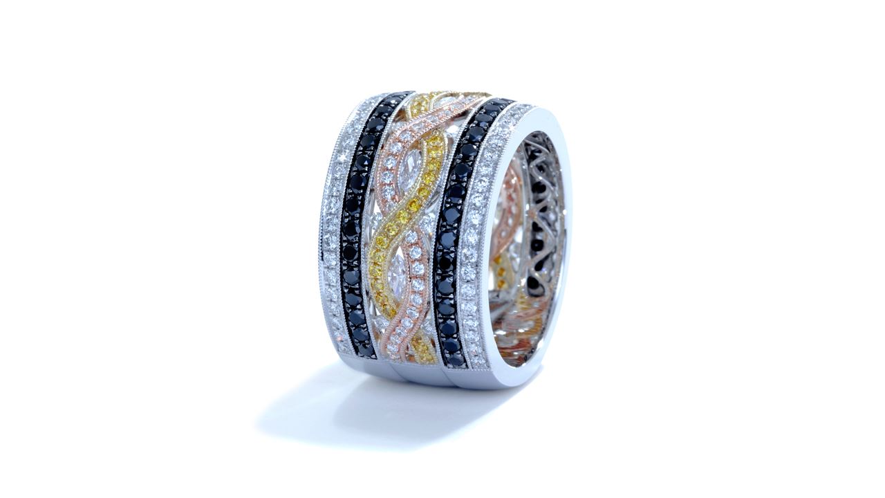 ja7362 - Right Hand Ring 1.93 ct. tw. (in 18k white, rose and yellow gold) at Ascot Diamonds