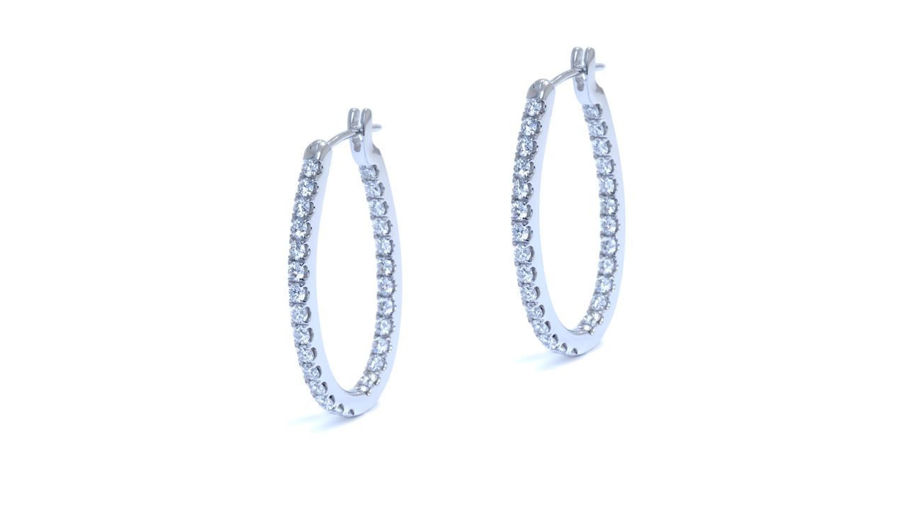 ja7513 - Fancy Diamond Hoop Earrings at Ascot Diamonds
