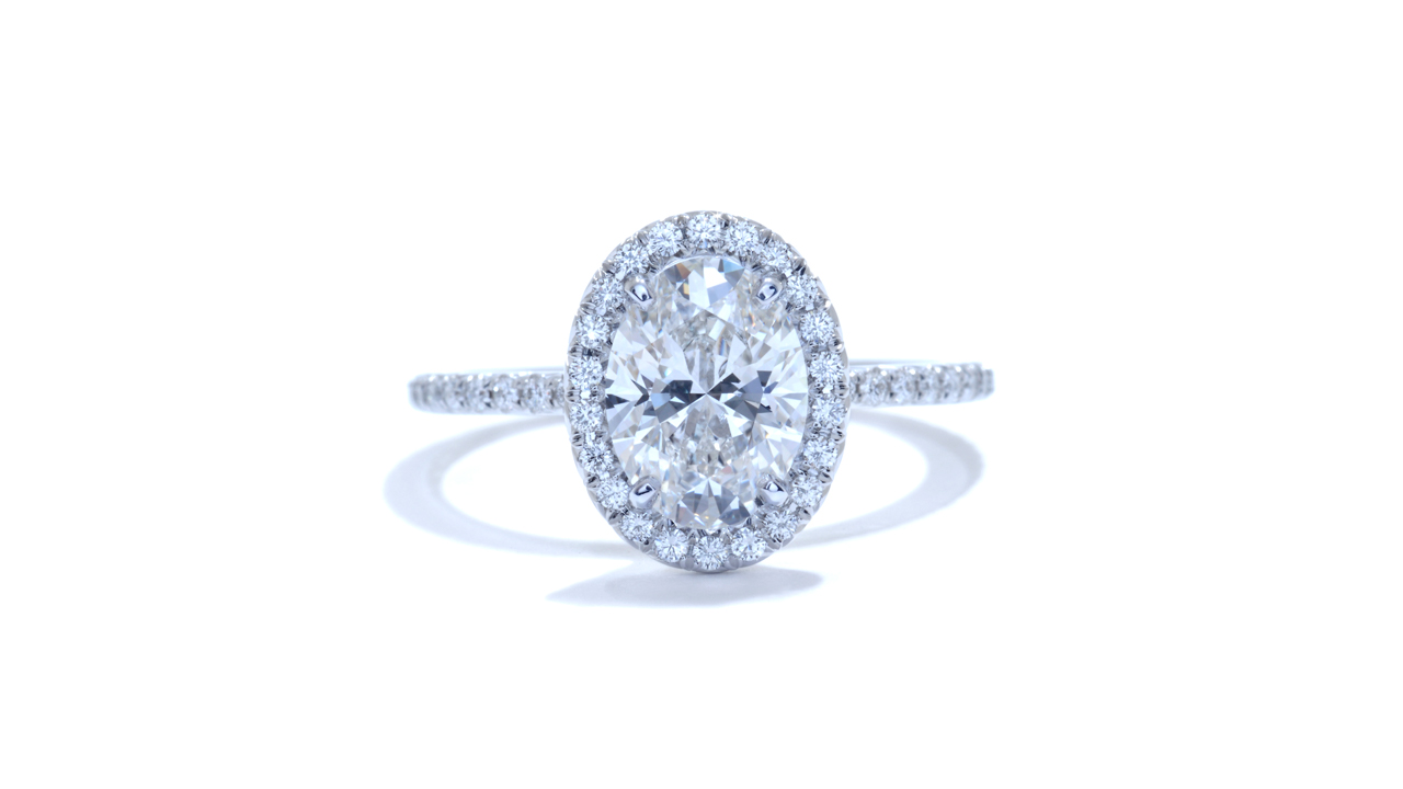 ja7586_d6032 - Oval Cut Diamond Halo Engagement Ring at Ascot Diamonds