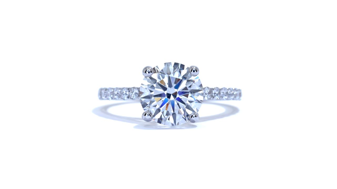 ja7685_d5095 - Round Engagement Ring. Handcrafted in 18k white gold at Ascot Diamonds