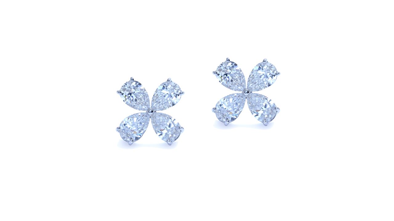 ja7730 - Pear Shaped Diamond Earrings 3.47 ctw at Ascot Diamonds