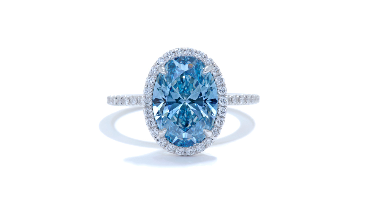 ja7759_lgdp1456 - 3 carat Oval Blue Diamond Engagement Ring at Ascot Diamonds