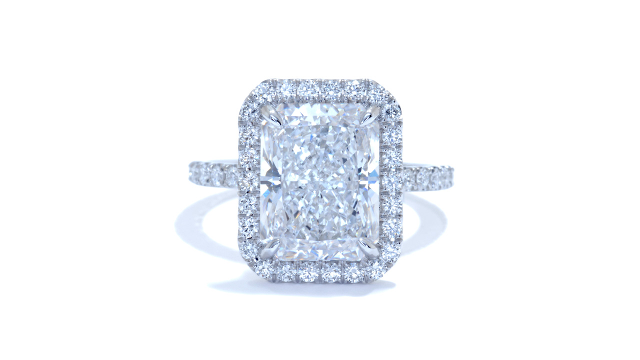 ja7880_lgd1795 - 4 ct Radiant Cut Halo Engagement Ring at Ascot Diamonds