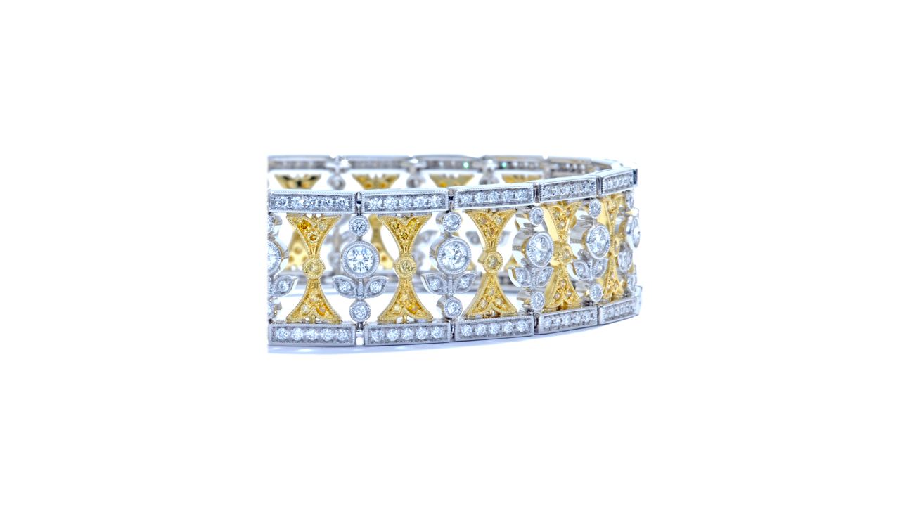 ja7986 - Royal Diamond Bracelet with Millgrain at Ascot Diamonds