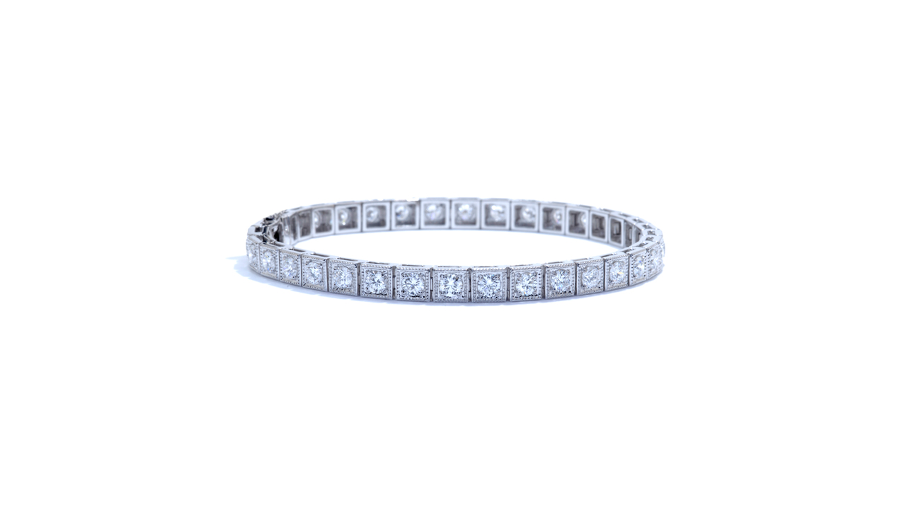 ja8407 - Vintage Diamond Bracelet at Ascot Diamonds