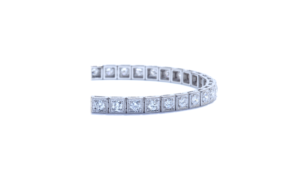 ja8407 - Vintage Diamond Bracelet at Ascot Diamonds