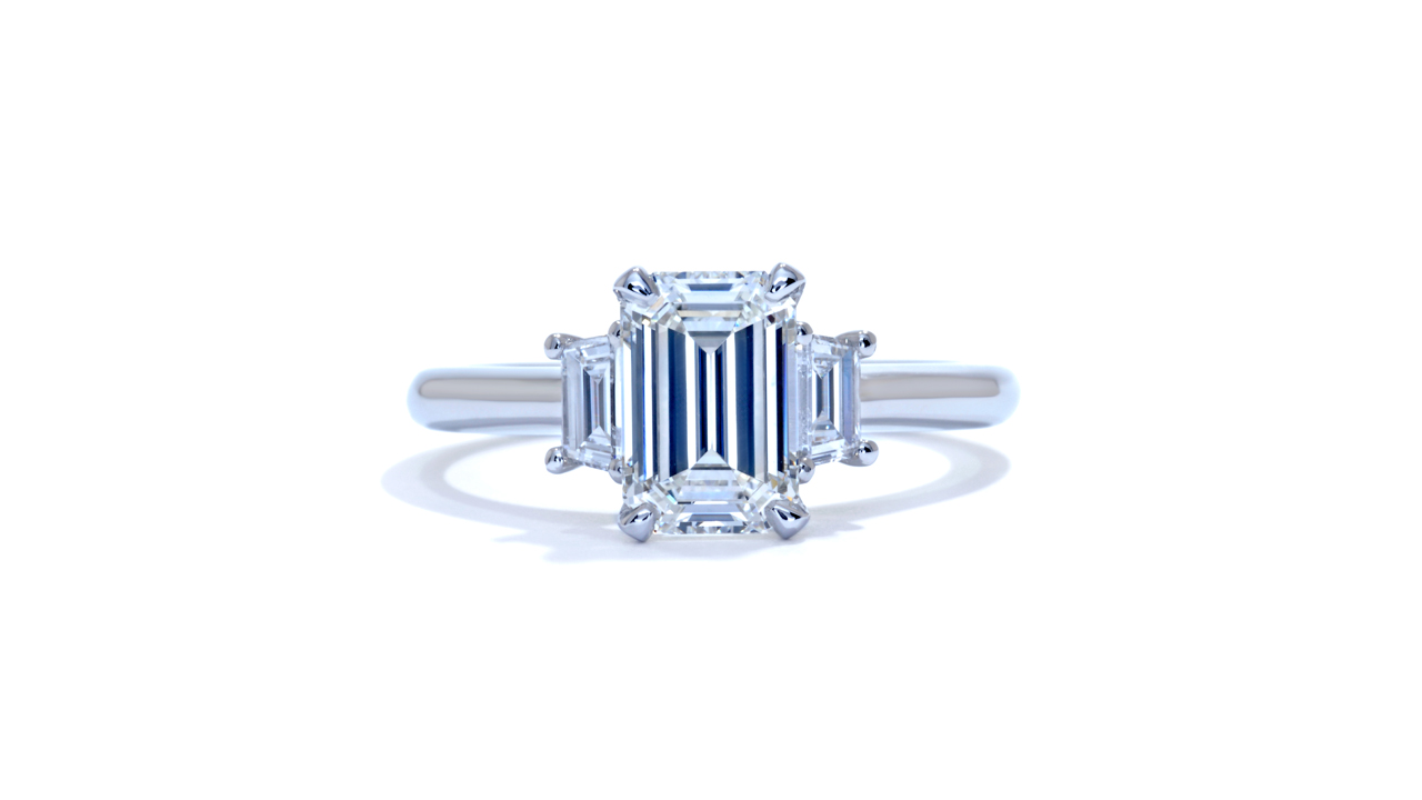 ja8516_lgd1756 - Emerald Cut Diamond Engagement Ring at Ascot Diamonds