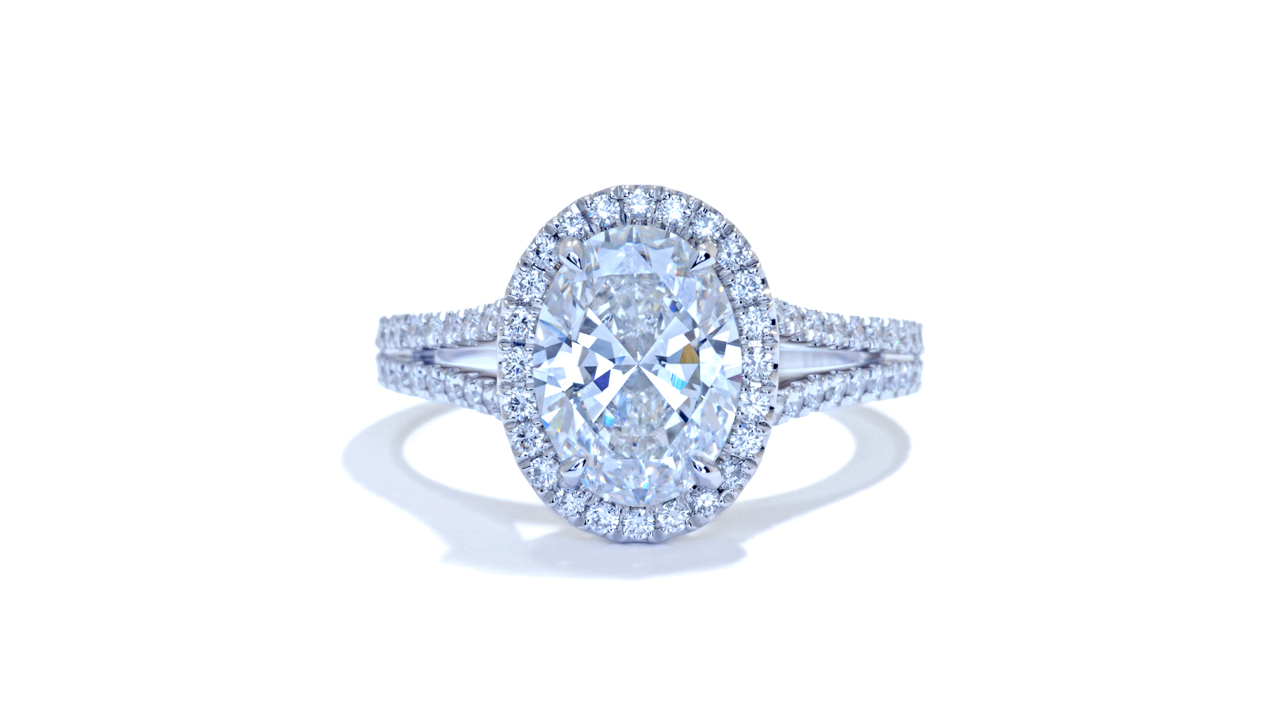ja8609_d6418 - 2ct Oval Halo Diamond Engagement Ring at Ascot Diamonds