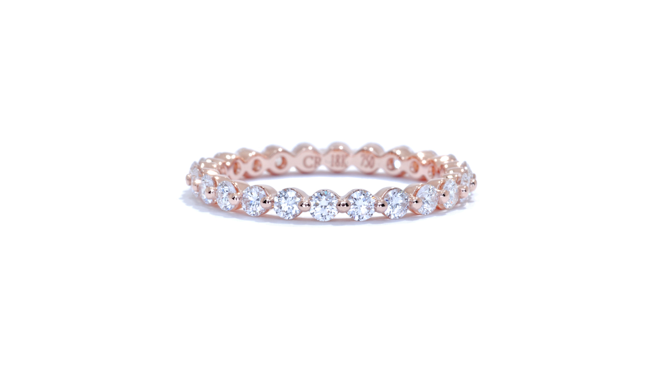 ja8746 - Rose Gold Floating Diamond Ring at Ascot Diamonds