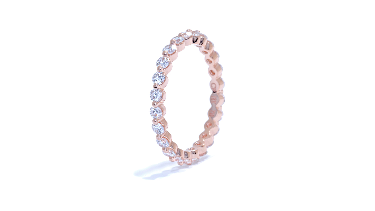 ja8746 - Rose Gold Floating Diamond Ring at Ascot Diamonds
