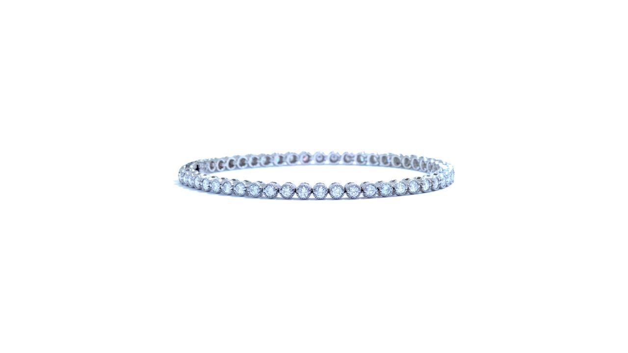 ja8804 - Bezel-Set Round Diamond Tennis Bracelet 2.85 ct. tw. (in 14k white gold) at Ascot Diamonds
