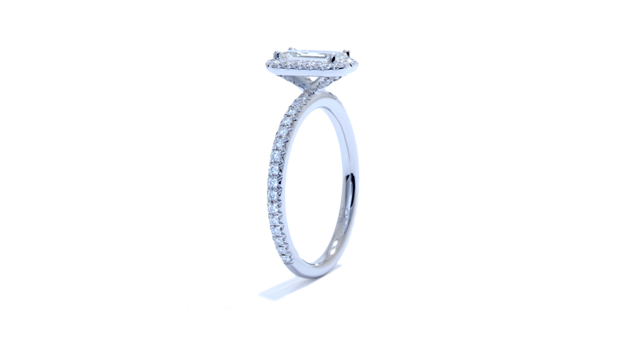 ja9082_d4716 - Emerald Cut Diamond Halo Engagement Ring at Ascot Diamonds